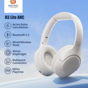 VeridexMarket H3 Lite ANC Wireless Over-Ear Headphones, Bluetooth 5.3 Hi-Fi Headset