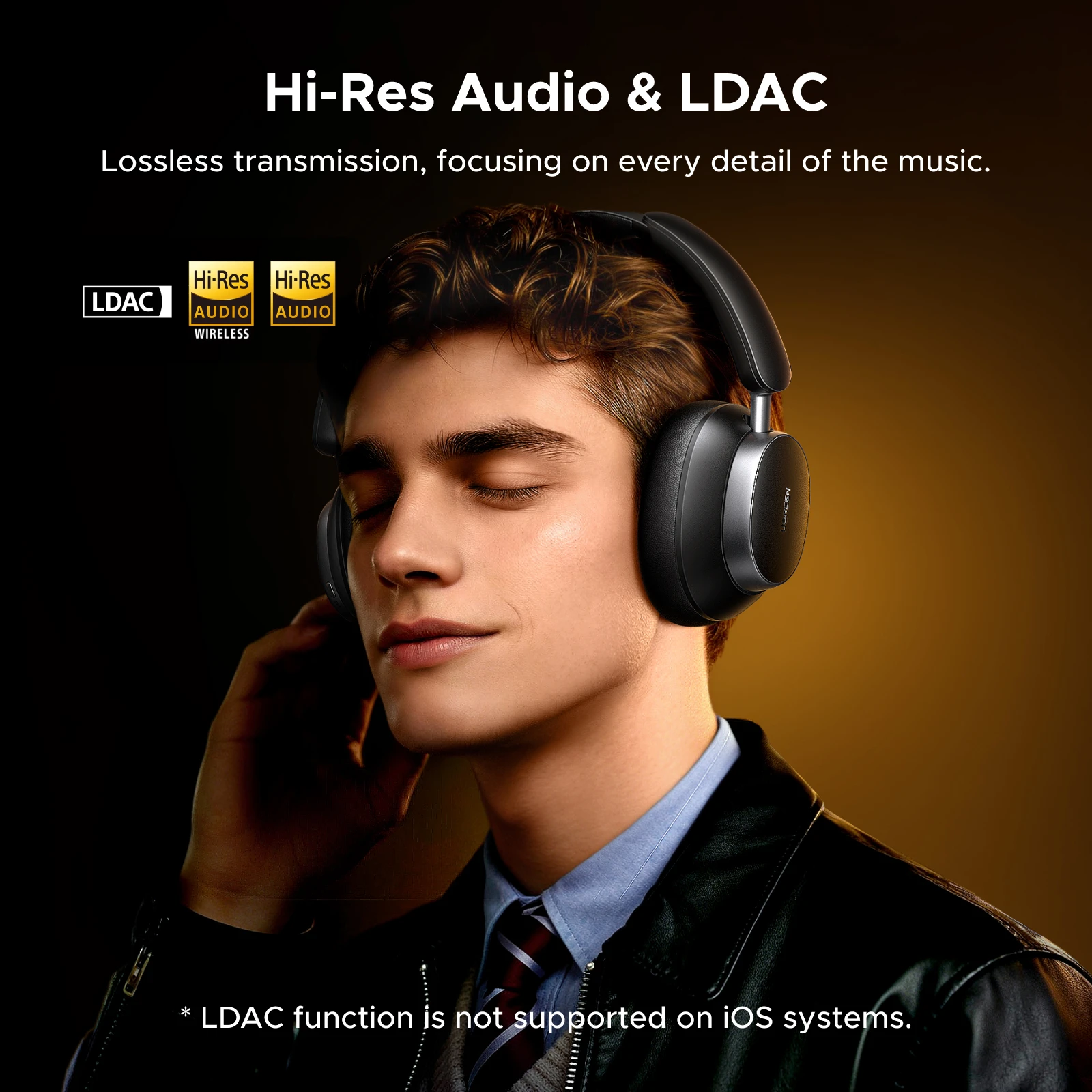 Studio Pro ANC Wireless Headphones – 48dB Active Noise Cancelling, Hi-Res LDAC, Bluetooth 6.0, 120H Playtime Over-Ear 2