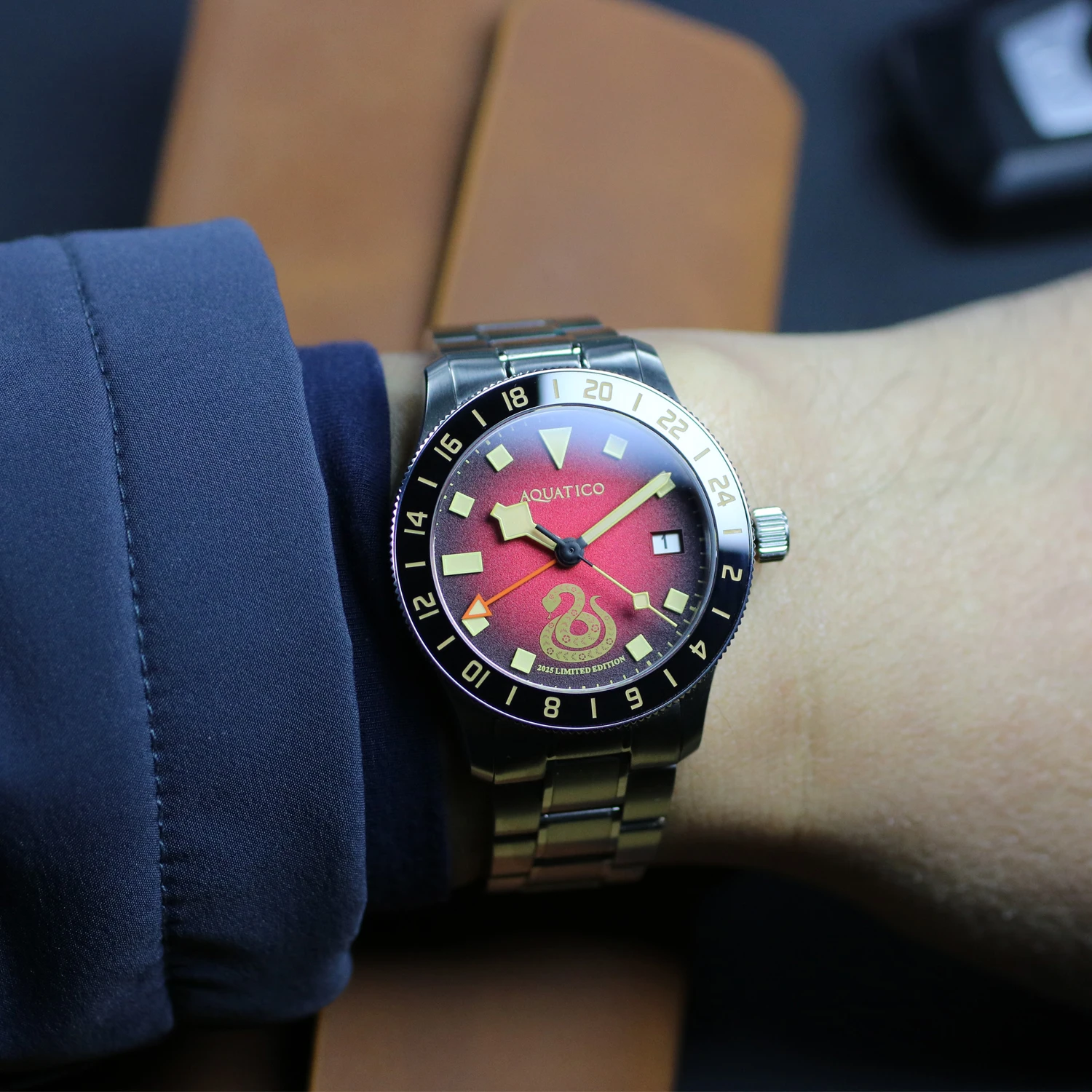 Aquatico Sea Dragon Grey Dial Automatic Watch | 300M Luxury Dive Watch 2