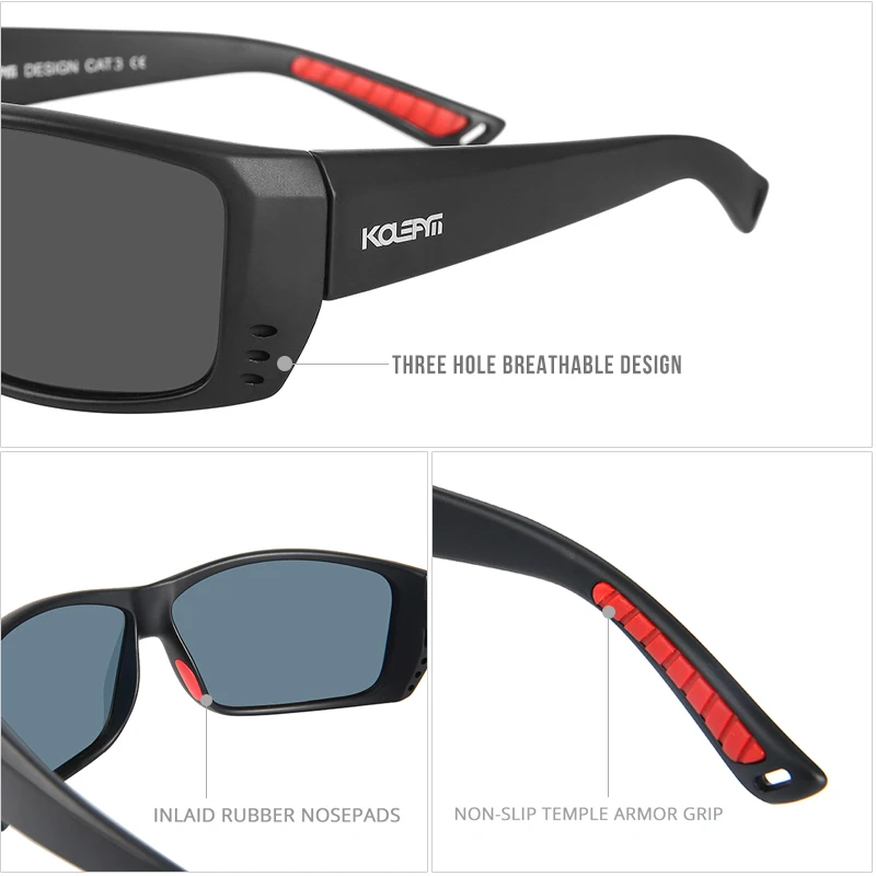 VeridexMarket Men’s TR90 Polarized Sports Sunglasses | 100% UV Protection Outdoor Eyewear 4