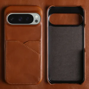 Premium Genuine Leather Card Slot Case for Google Pixel 10 Pro, 9 Pro, 8, 7 & 6 Series - Vintage Phone Back Cover 1