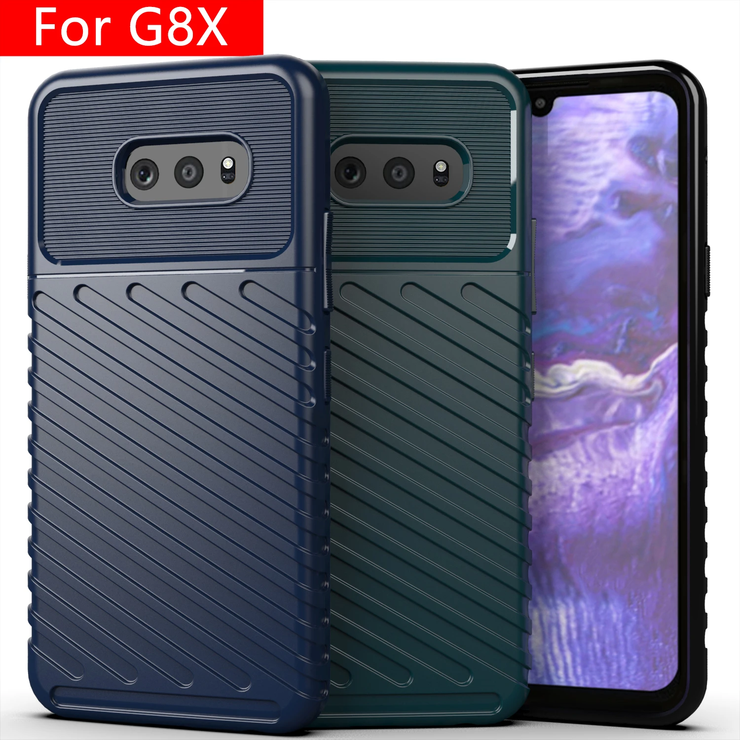Luxury Shockproof Silicone Case for LG G8S & V50S – Slim Soft-Touch Protective Cover 2