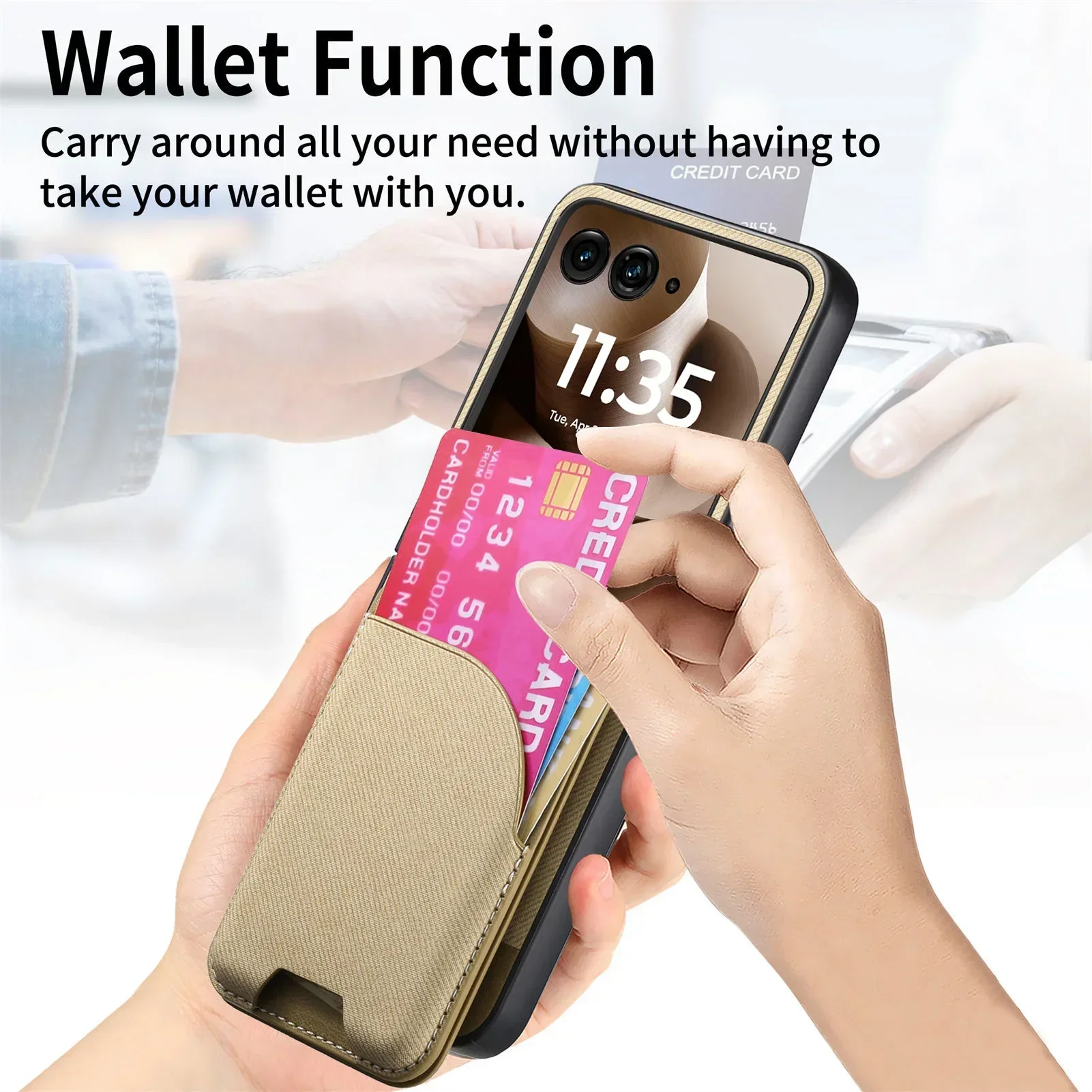 VeridexMarket Leather Wallet Case for Motorola Razr 60 50 40 Ultra 4