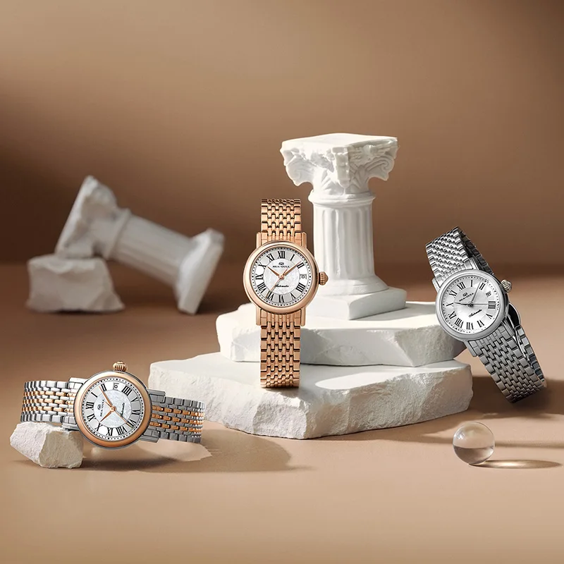 Sea-Gull Elegant Ladies Automatic Watch – Sapphire Crystal · Roman Dial · 5BAR Water Resistant 6