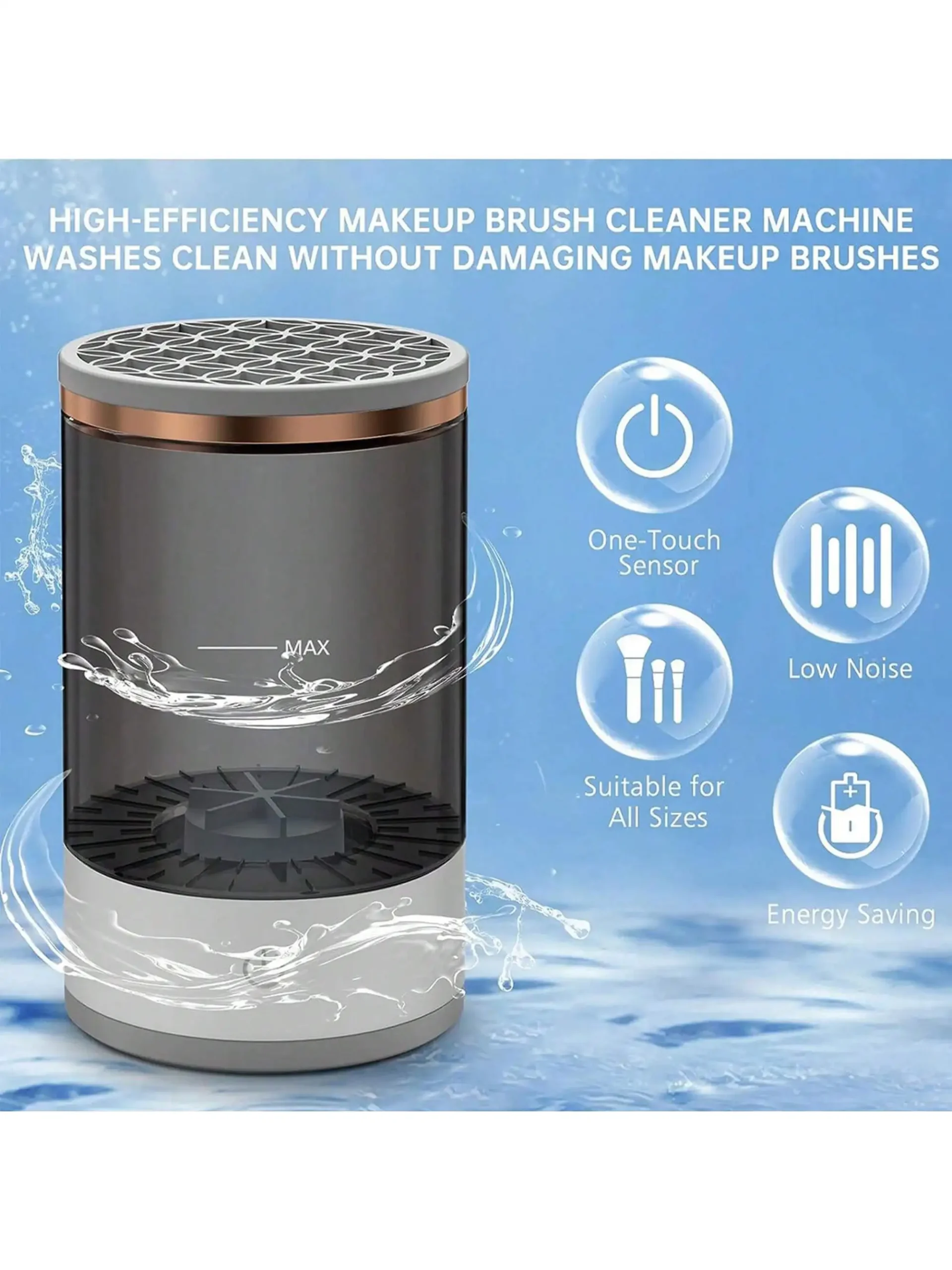 VeridexMarket Automatic Electric Makeup Brush Cleaner Machine | Brush Sanitizer 5