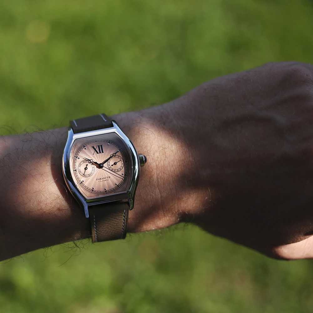 Farasute 36mm Men’s Quartz Watch with Sapphire Glass & Leather Strap 3