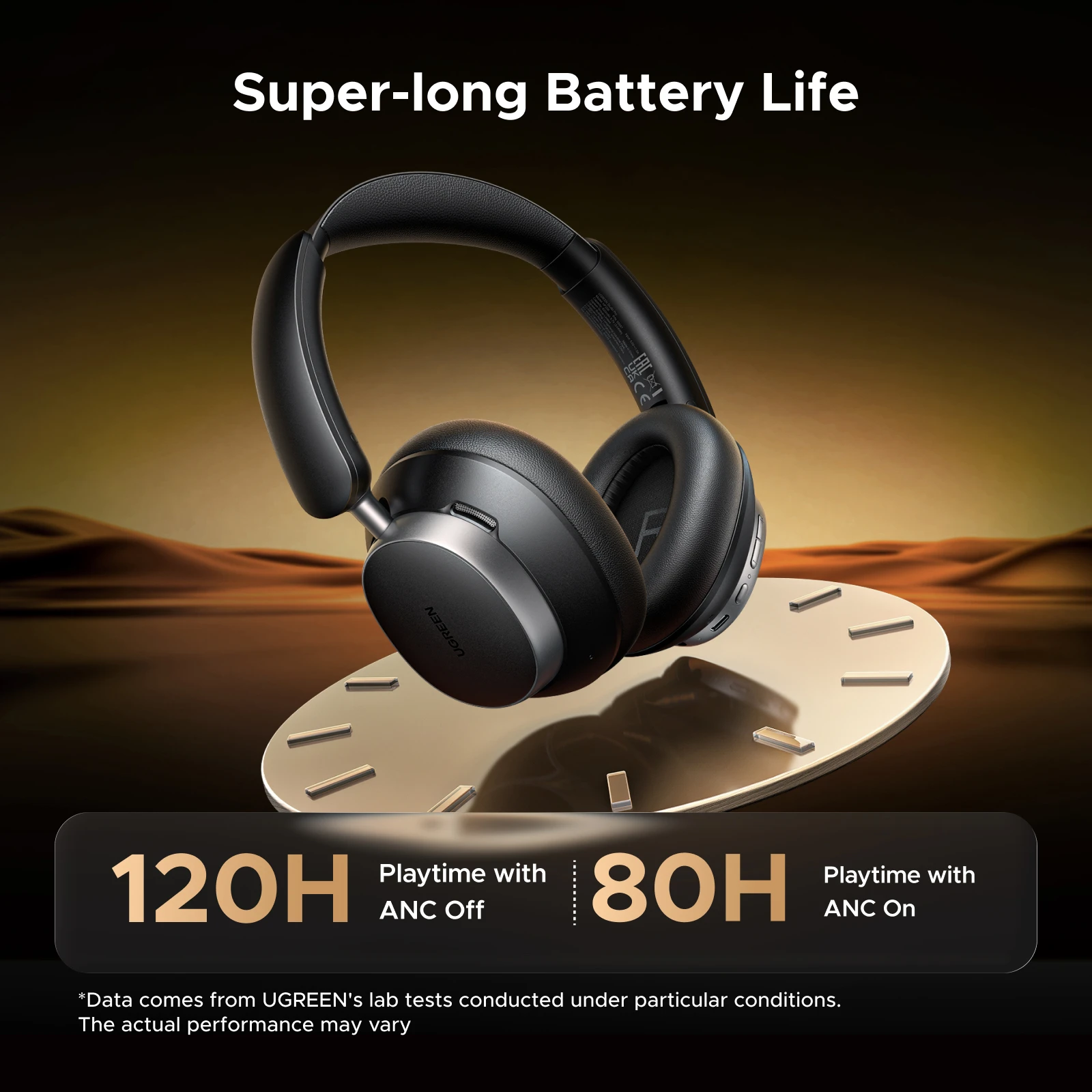 Studio Pro ANC Wireless Headphones – 48dB Active Noise Cancelling, Hi-Res LDAC, Bluetooth 6.0, 120H Playtime Over-Ear 5