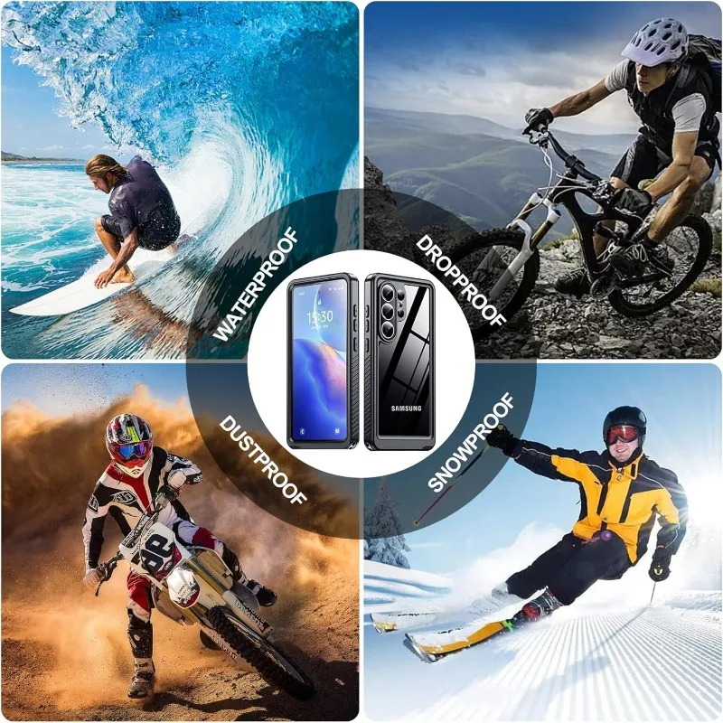 VeridexMarket IP68 Waterproof Full Body Case for Samsung Galaxy S & A Series 2