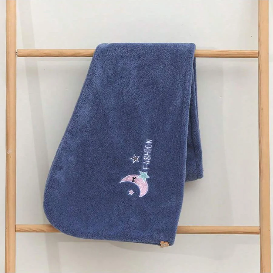 VeridexMarket Luxury Embroidery Coral Fleece Hair Drying Cap | Ultra-Absorbent Quick-Dry Towel 5
