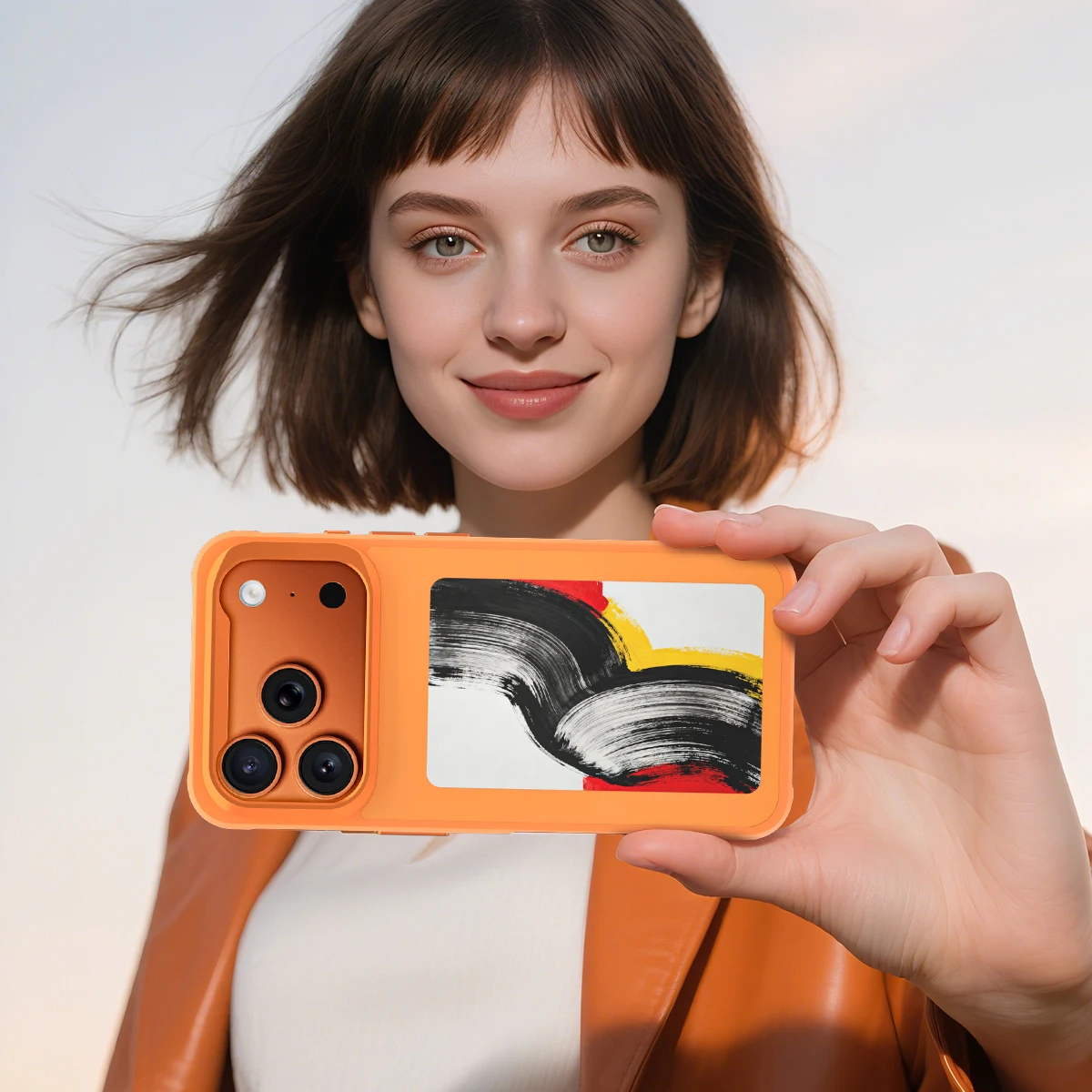 VeridexMarket NFC E-Ink Screen Magnetic Case with Bracket for iPhone 17 Series 4