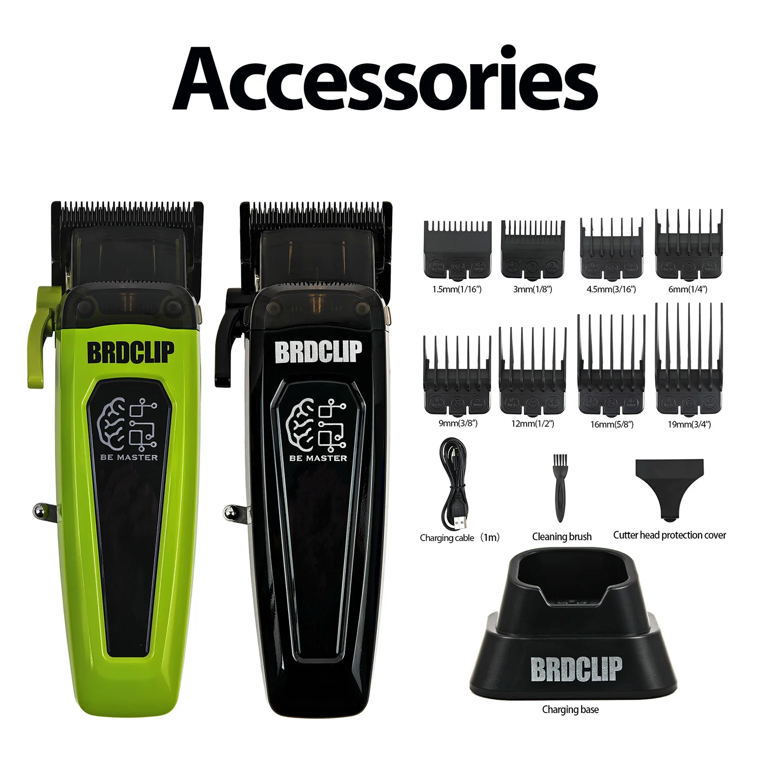 VeridexMarket™ BRD-106 Professional High-Speed Hair Clipper | 7500RPM Rotary Motor & DLC-Coated Precision Blade with Charging Base 6