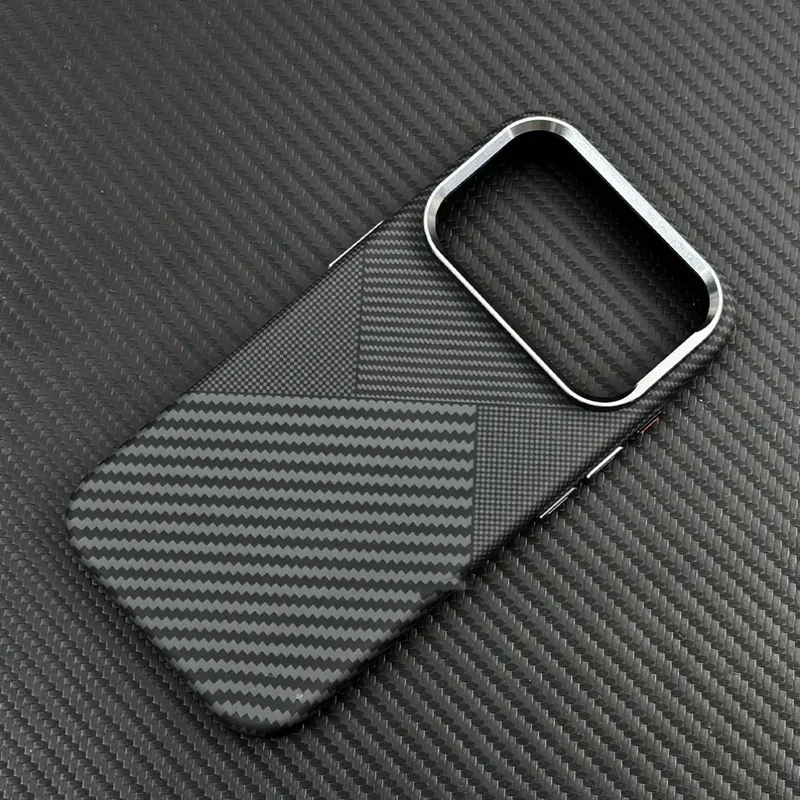 Veridexmarket MagSafe Carbon Fiber Texture Armor Case for iPhone 17 / 17 Pro Max / 16 Pro / 15 Pro Max 5