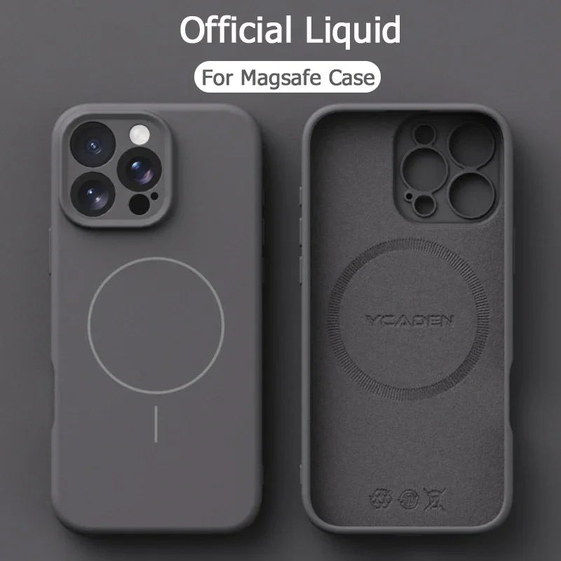 Original Liquid Soft Silicone MagSafe Case for iPhone with Magnetic Wireless Charging