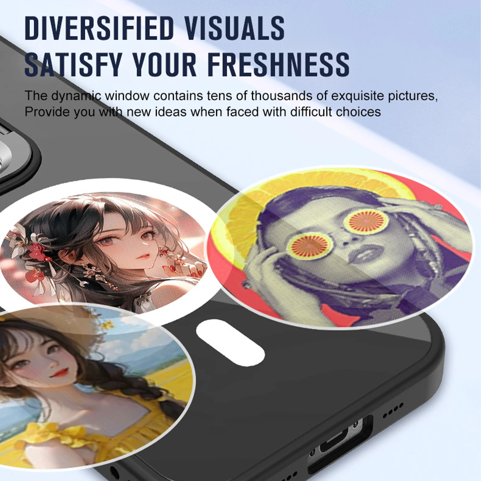 Veridexmarket NFC Ink Smart Case for iPhone 16 & 15 Pro Max – 235DPI HD Round Screen, MagSafe Compatible 6