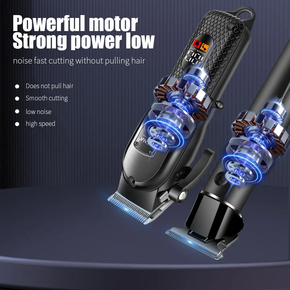 VeridexMarket™ Professional All-in-One Hair Clipper Kit | LCD Digital Display & Stainless Steel Precision Trimmer 5