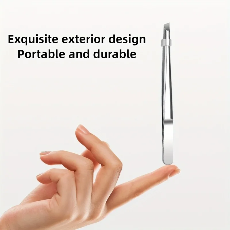 VeridexMarket Professional Slant Tip Stainless Steel Tweezers for Eyebrows & Facial Hair 6