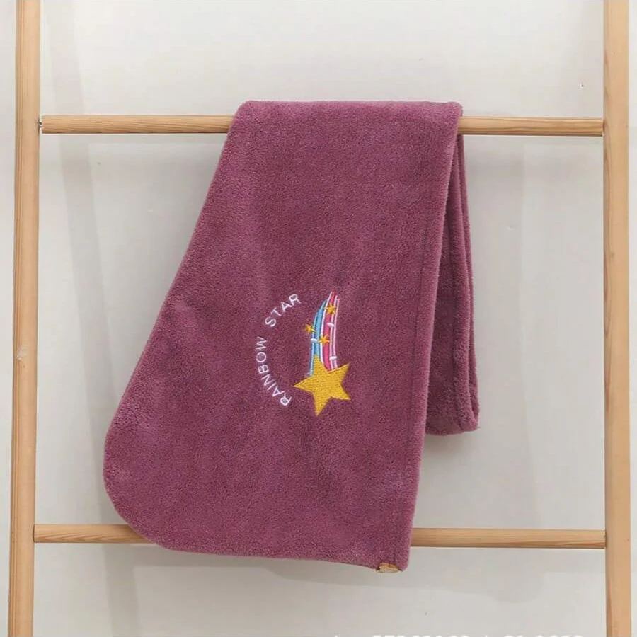 VeridexMarket Luxury Embroidery Coral Fleece Hair Drying Cap | Ultra-Absorbent Quick-Dry Towel 6