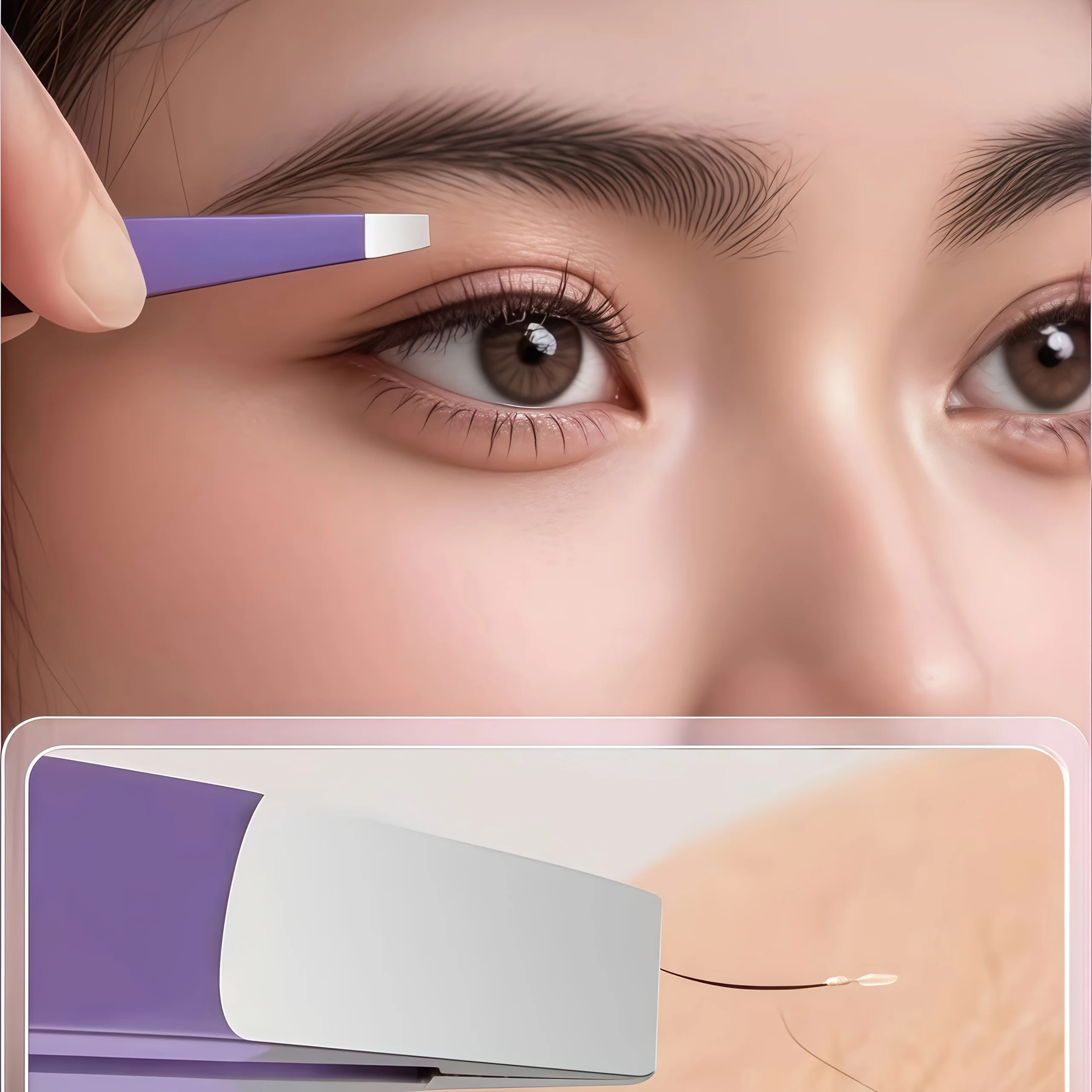 VeridexMarket 2pcs Stainless Steel Eyebrow Tweezers Set – Flat & Pointed Precision 4