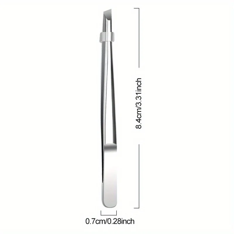 VeridexMarket Professional Slant Tip Stainless Steel Tweezers for Eyebrows & Facial Hair 5
