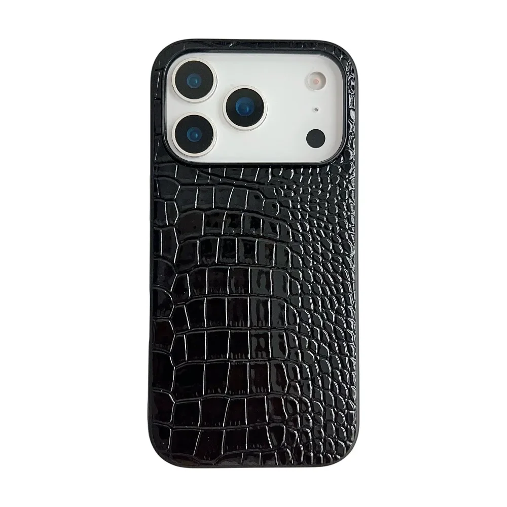 VeridexMarket Snake Lichi Leopard Print PU Leather Case for iPhone 17 Air / 16 / 15 / 14 Pro Max – Luxury Shockproof Back Cover 1