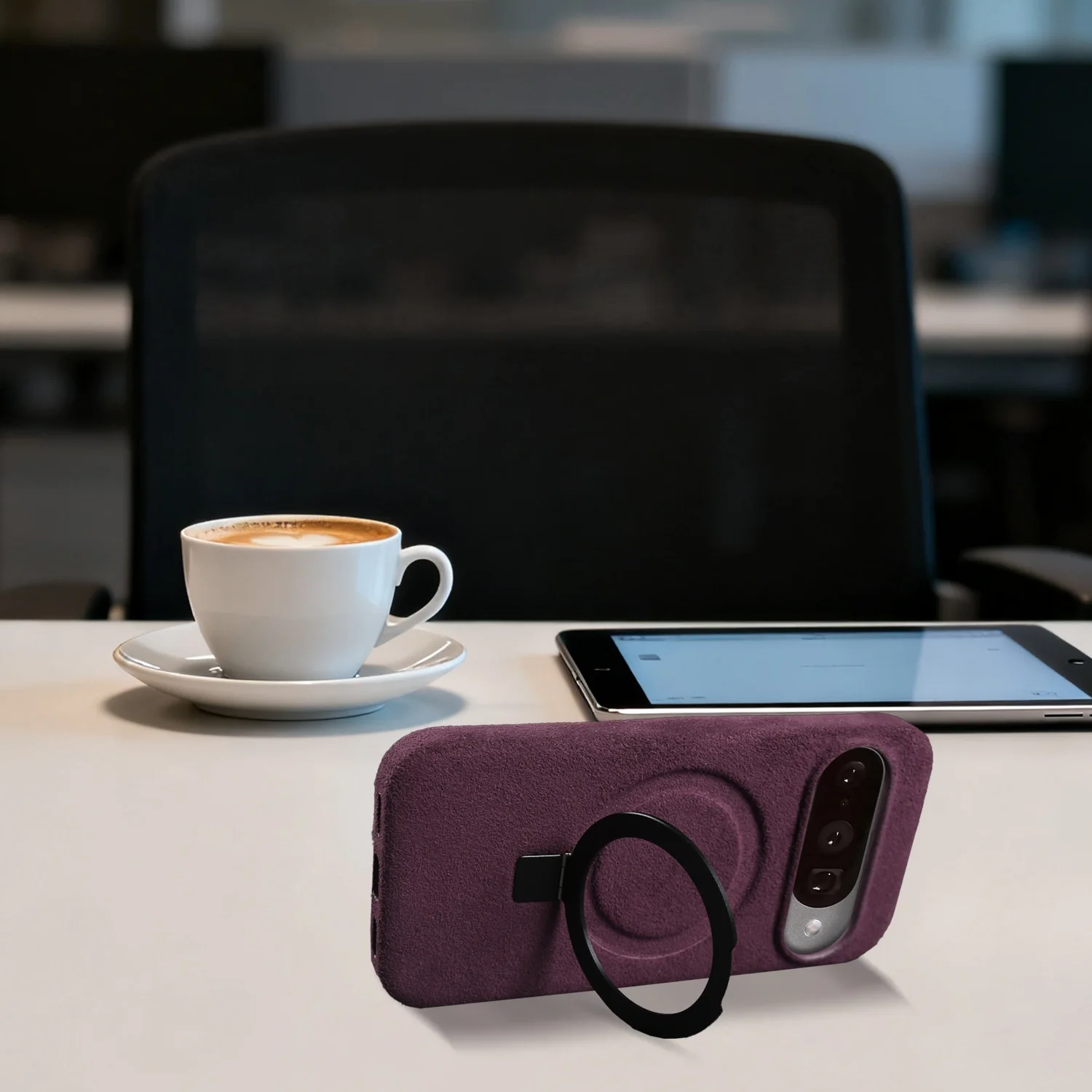 VeridexMarket Alcantara Foldable Bracket Stand Case for Google Pixel 7–10 Pro 3