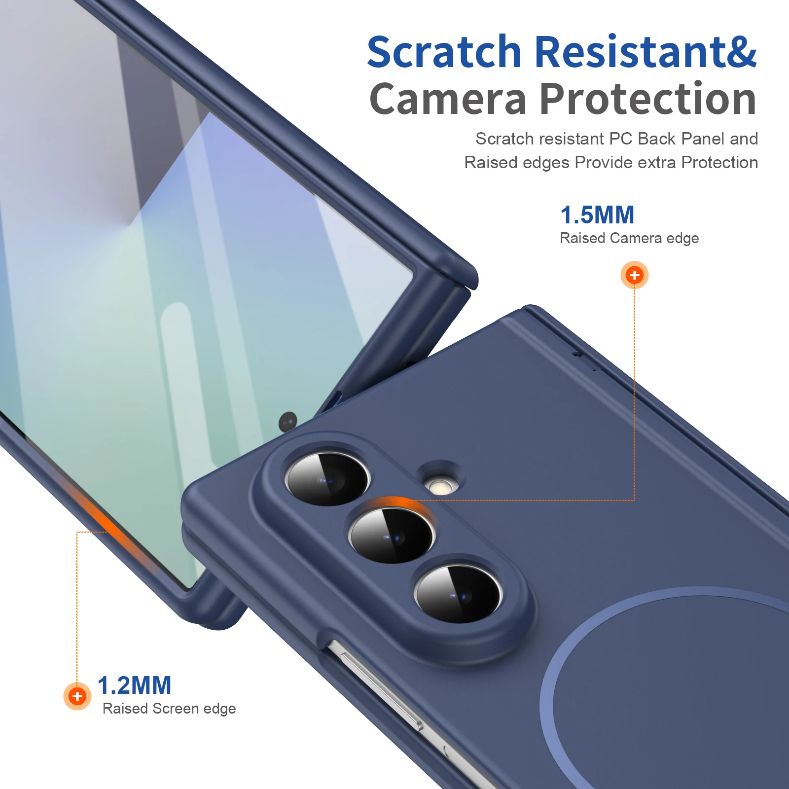 VeridexMarket Hinge Protective Magnetic Case for Samsung Galaxy Z Fold 7 / 6 / 5 / 4 / 3 5G – MagSafe-Compatible with Screen Protection 6