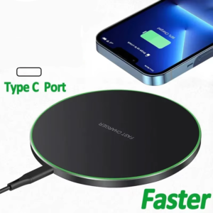 VeridexMarket 100W Fast Wireless Charger Pad – iPhone & Samsung Compatible