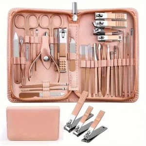 VeridexMarket 30-in-1 Professional Pedicure & Manicure Kit with Travel Case