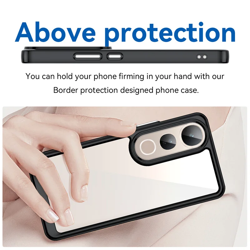 VeridexMarket Transparent TPU Case for Vivo V50 Lite 5G – Slim Lightweight Anti-Scratch Clear Protective Back Cover 4