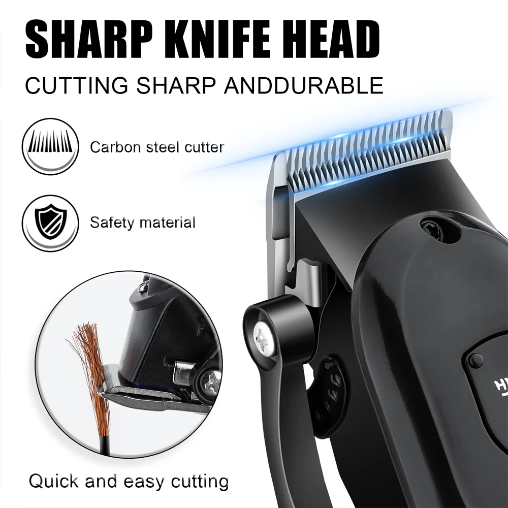 VeridexMarket™ Professional All-in-One Hair Clipper Kit | LCD Digital Display & Stainless Steel Precision Trimmer 6