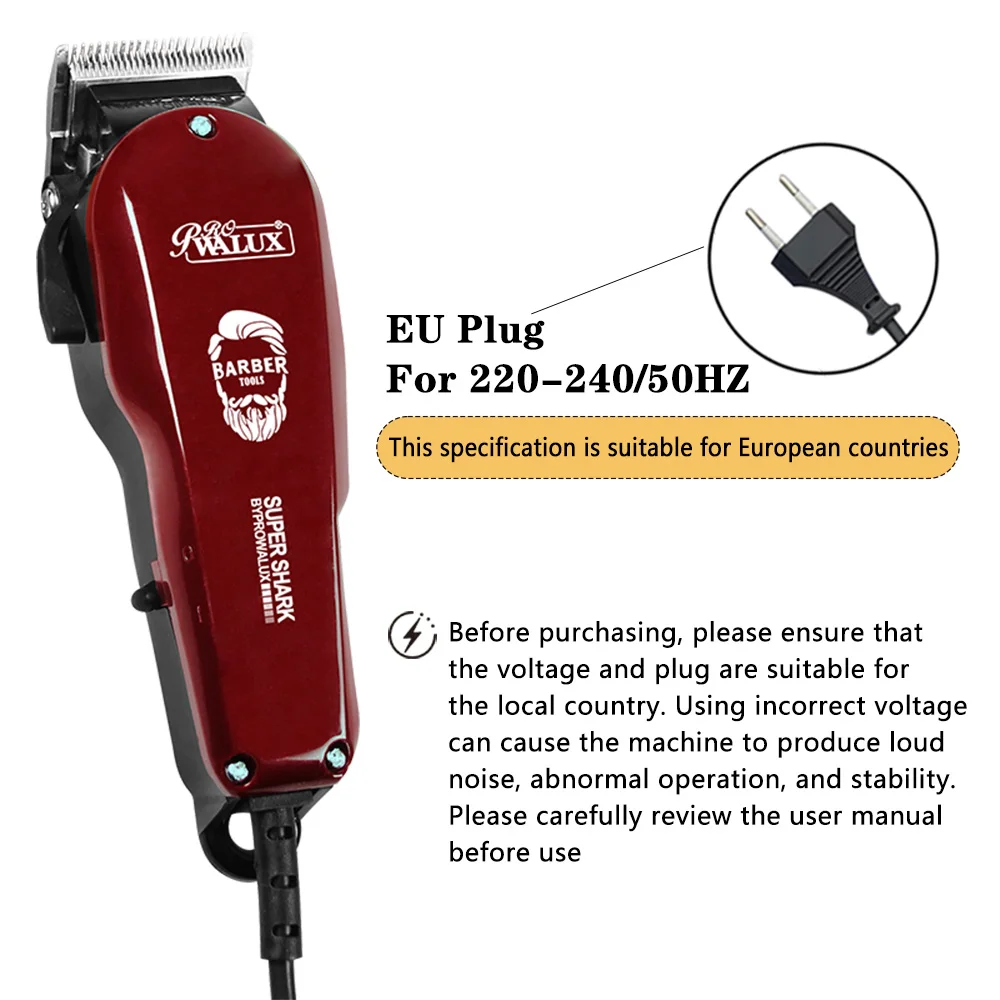 VeridexMarket™ 10W Professional Heavy-Duty Corded Hair Clipper | High-Torque Vibratory Motor & 8-Piece Pro Guard Kit 4