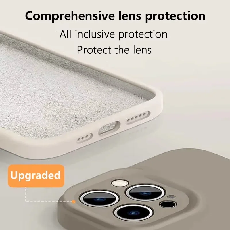 Original Liquid Soft Silicone Magnetic Case for iPhone with MagSafe Wireless Charging 4