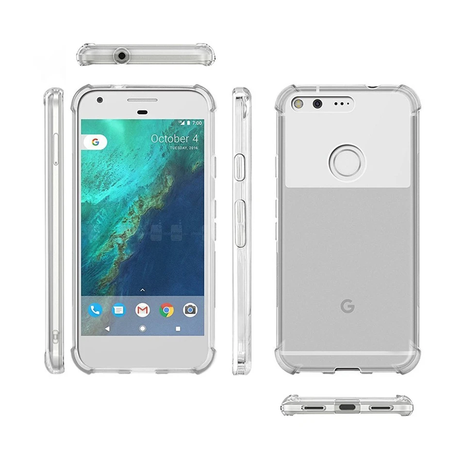 VeridexMarket Air Cushion Shockproof TPU Silicone Back Cover for Google Pixel 5
