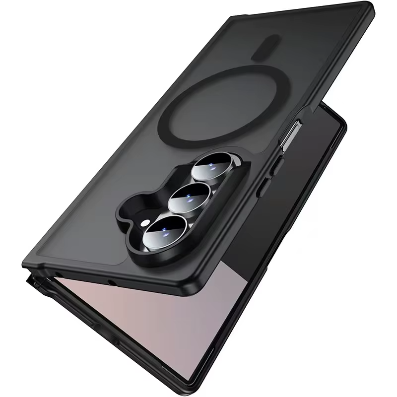 VeridexMarket Translucent Magnetic Rugged Slim Case for Samsung Galaxy Z Fold 7 – Shockproof Wireless Charging Cover