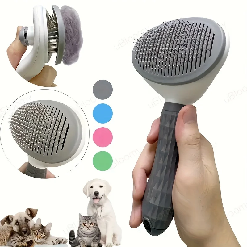 VeridexMarket One-Click Self-Cleaning Pet Brush | Effortless Deshedding Tool for Dogs & Cats 1