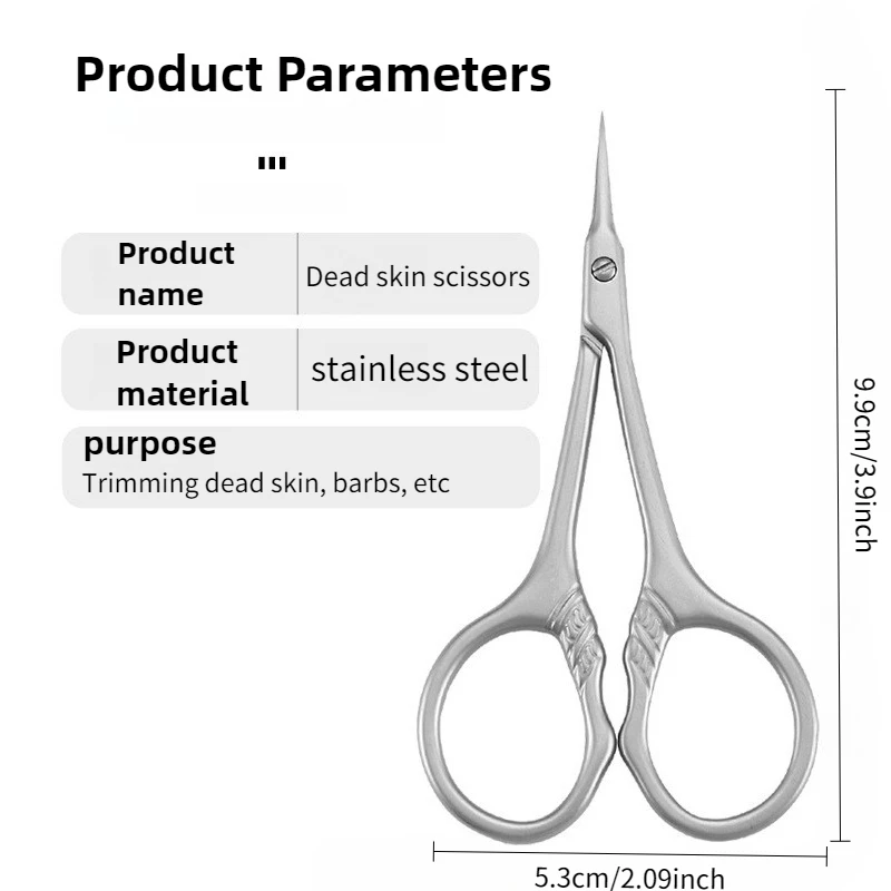 VeridexMarket Stainless Steel Nail & Cuticle Scissors – Precision Dead Skin Trimmer 6
