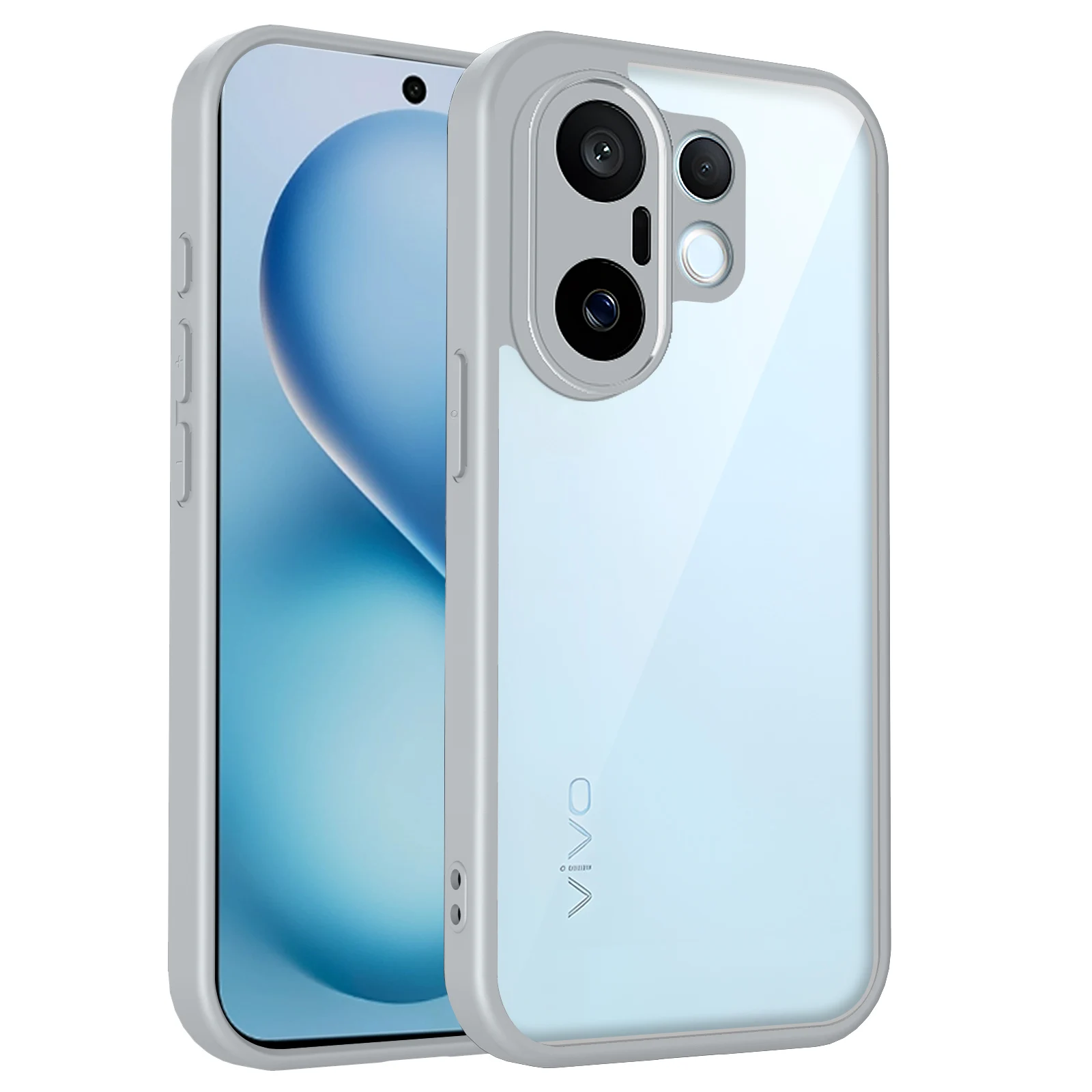 VeridexMarket Air Cushion Shockproof Case for Vivo X200 FE 5G – Clear Matte Silicone Back Cover with Camera Protection 6