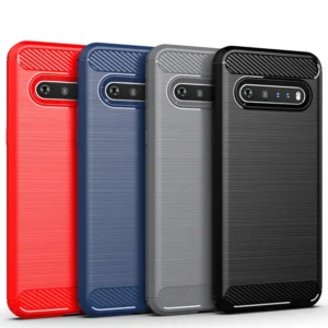VeridexMarket Shockproof TPU Business Fiber Case for LG ThinQ – Slim Soft Bumper Protective Cover 9