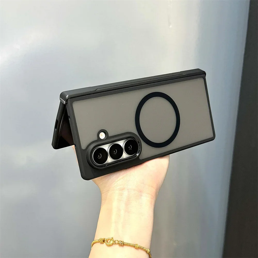 VeridexMarket Transparent Magnetic Matte Case for Samsung Galaxy Z Fold 7 5G (2025) – Hinge Protection MagSafe Cover 10