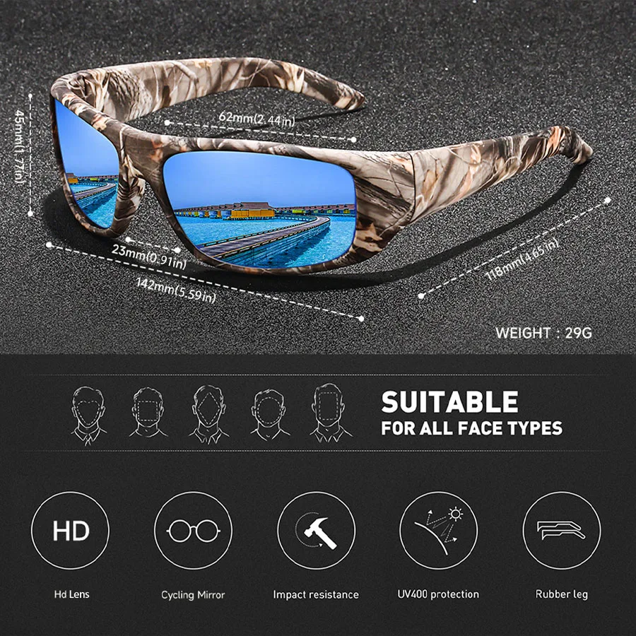 VERIDEXMARKET Vintage Sports Sunglasses UV400 – Cycling, Fishing & Outdoor Eyewear for Men & Women 6