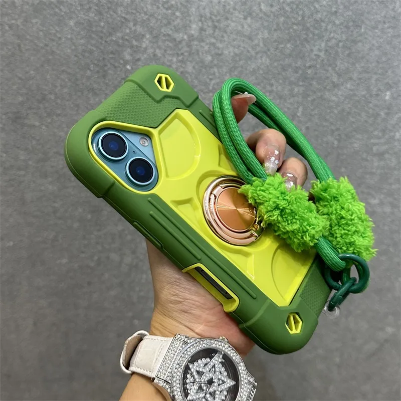 VERIDEXMARKET Luxury Lanyard Heavy-Duty Ring Holder Case for iPhone Pro & Pro Max Series