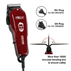 VeridexMarket™ 10W Professional Heavy-Duty Corded Hair Clipper | High-Torque Vibratory Motor & 8-Piece Pro Guard Kit 1